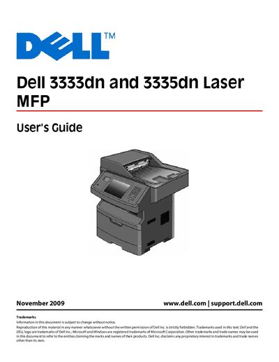 Dell 3333dn/3335dn Laser MFP User Guide
