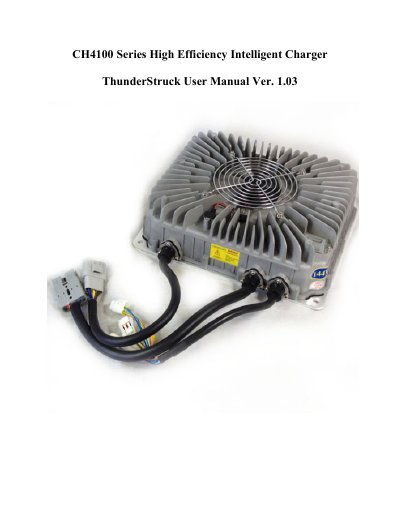 ThunderStruck CH4100 Series High Efficiency Intelligent Charger User Manual - cover page