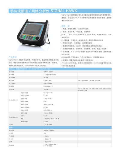 SignalHawk SH-361S/SH-362/SH-362S Handheld Spectrum Analyzer User Manual