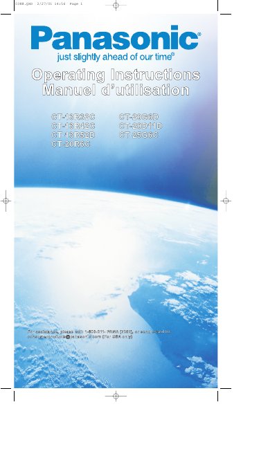 Panasonic CT-13R32C/CT-13R42C/CT-13R52D/CT-20R6C/CT-20G6D/CT-20D11D/CT-25G6C Manual