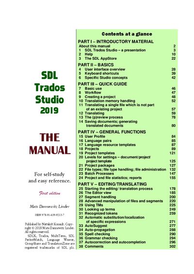 SDL Trados Studio 2019 User Manual