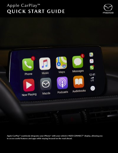 Apple CarPlay Quick Start Guide - cover page