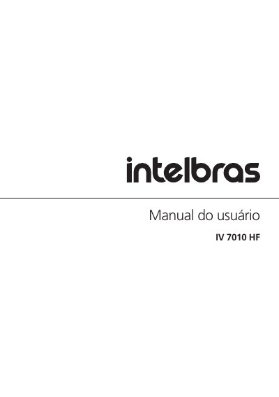 Intelbras IV 7010 HF Video Intercom User Manual - cover page