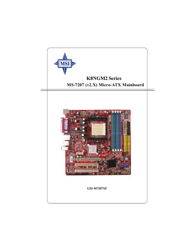 MSI K8NGM2 Series Manual - cover page