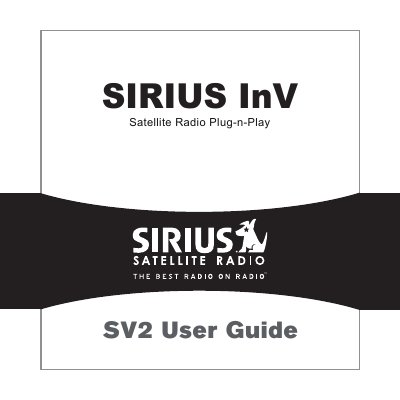 SIRIUS InV SV2 Plug-n-Play Radio User Guide - cover page