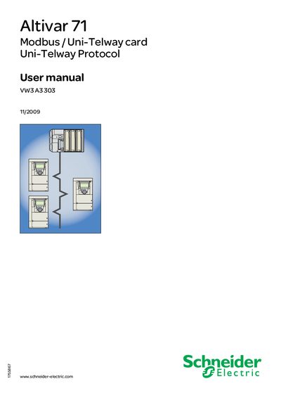 Schneider Altivar 71 Uni‑Telway Card User Manual - cover page