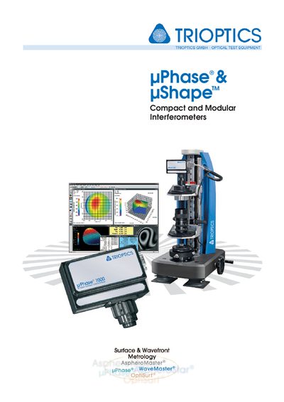TRIOPTICS µPhase and µShape Compact and Modular Interferometers Product Overview - cover page
