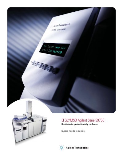 Agilent 5975C Series GC/MSD Brochure - cover page