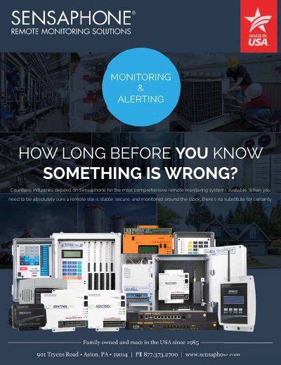 Sensaphone Sentinel Series Remote Monitoring Systems Product Comparison - cover page