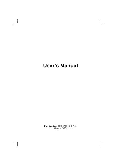 Toshiba Satellite A10 User's Manual - cover page