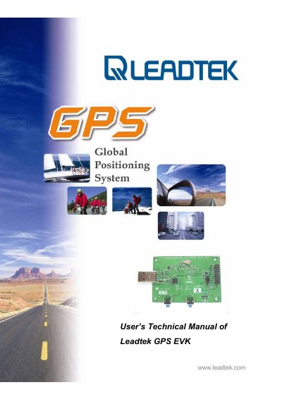 Leadtek GPS EVK User Manual - cover page