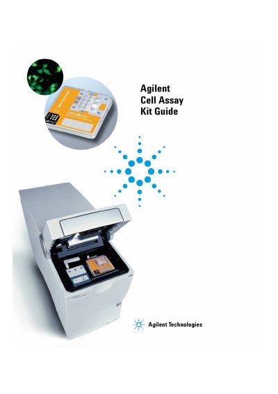 Agilent Cell Assay Kit Guide - cover page