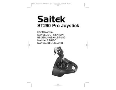 Saitek ST290 Pro Joystick User Manual - cover page