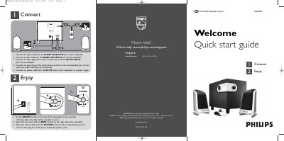 Philips SPA2300 Multimedia Speaker System Quick Start Guide - cover page
