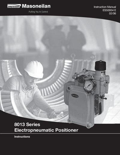 Masoneilan 8013 Series Electropneumatic Positioner Instructions - cover page