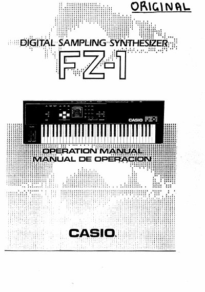Casio FZ-1 User Manual - cover page