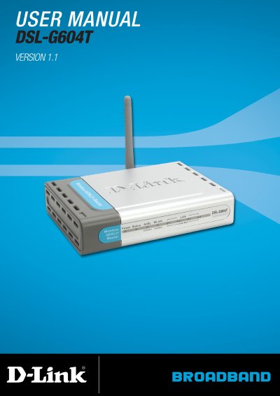 D-Link DSL-G604T Generation II User Manual - cover page