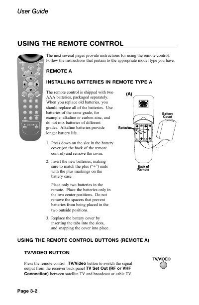 Bell ExpressVu Remote Control User Guide - cover page