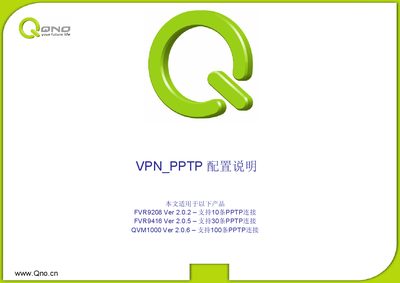 Qno VPN_PPTP FVR9208 Ver 2.0.2 Support 10 Article PPTP Connection FVR9416 Ver 2.0.5 Support 30 Article PPTP Connection QVM1000 Ver 2.0.6 Support 100 Article PPTP Connection Reference Manual