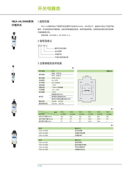 YBLX HL/5000 Stroke Switch User Manual - cover page