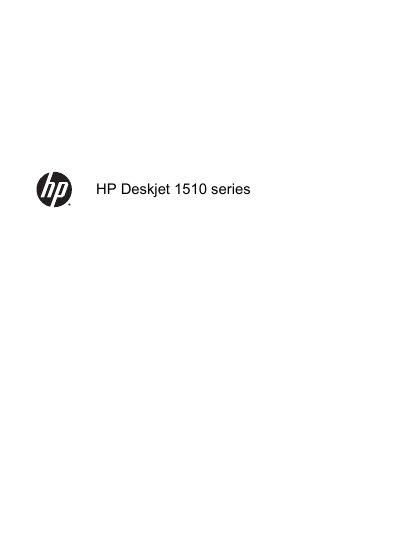HP Deskjet 1510 series Help User Guide - cover page