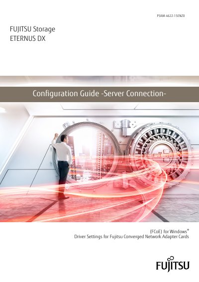 Fujitsu ETERNUS DX Configuration Guide -Server Connection- (FCoE) for Windows - cover page