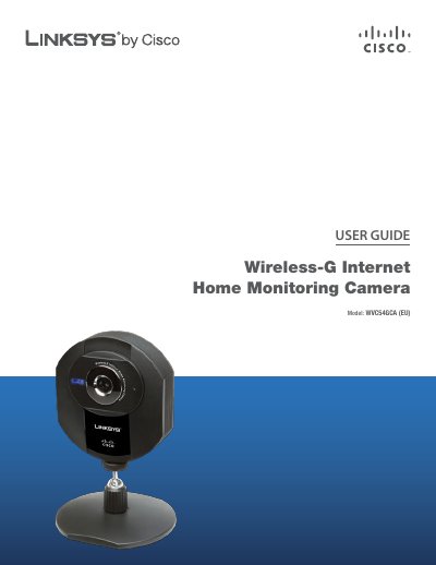 Linksys WVC54GCA (EU) Wireless-G Internet Home Monitoring Camera User Guide - cover page