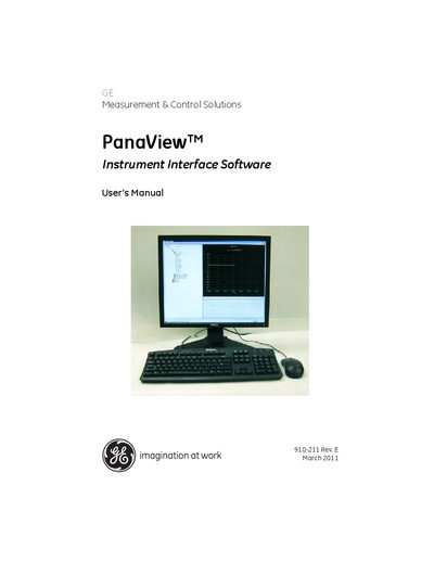 GE PanaView User Manual - cover page