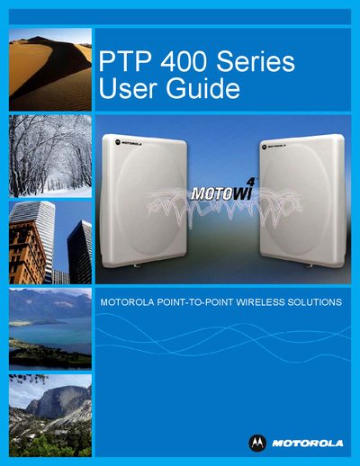 Motorola PTP 400 Series User Guide - cover page