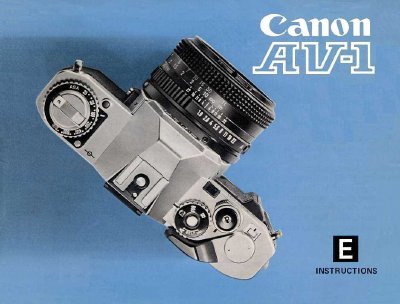 Canon AV-1 Camera User Manual - cover page