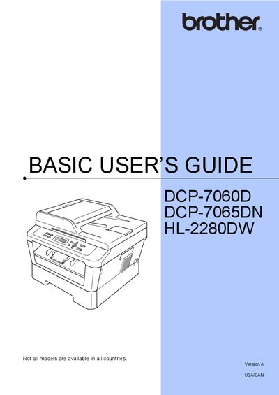 Brother DCP-7060D Basic User's Guide