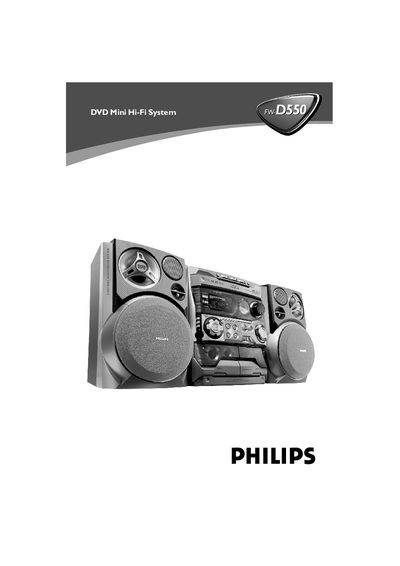 Philips FW-D550 DVD Mini Hi-Fi System User Manual - cover page