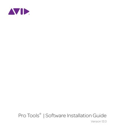Avid Pro Tools Software Version 12.0 Installation Guide - cover page