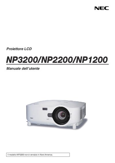 NEC NP3200 User Manual - cover page
