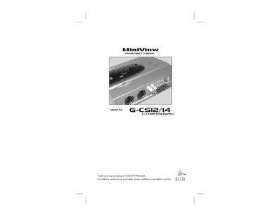 miniview USB G-CSI/I4 Manual - cover page