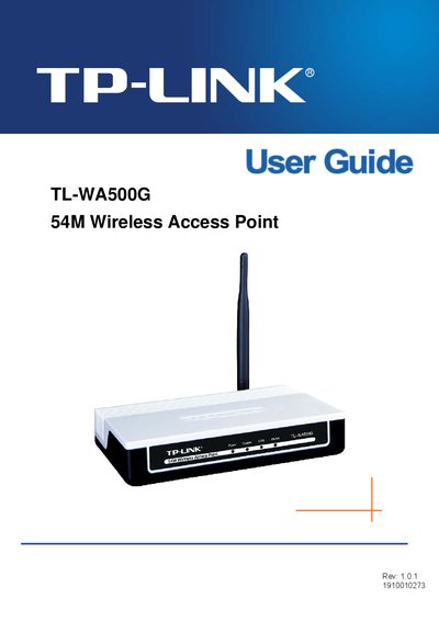 TP-Link TL-WA500G Wireless Access Point User Guide - cover page