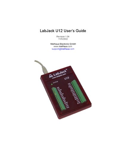 LabJack U12 User Manual