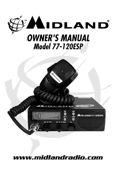 Midland 77-120ESP CB Radio Owner's Manual - cover page