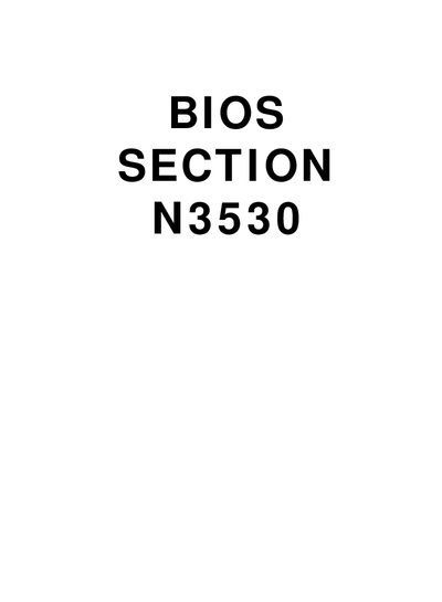 Fujitsu N3530 BIOS Setup Utility User Manual - cover page