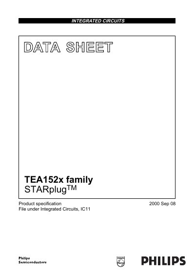 Philips TEA152x STARplug Datasheet - cover page