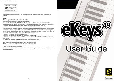 Evolution eKeys49 USB Music Keyboard User Manual - cover page