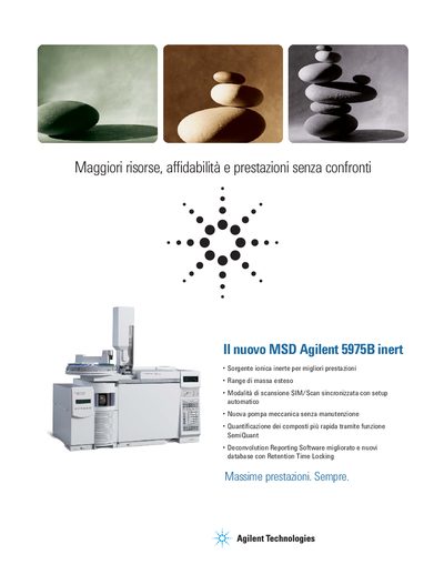 Agilent 5975B Inert MSD Product Leaflet - cover page