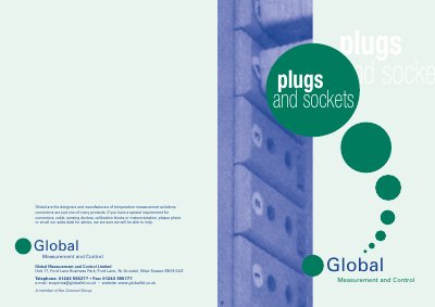 Global Measurement and Control Miniature and Standard Thermocouple Connectors Catalog - cover page