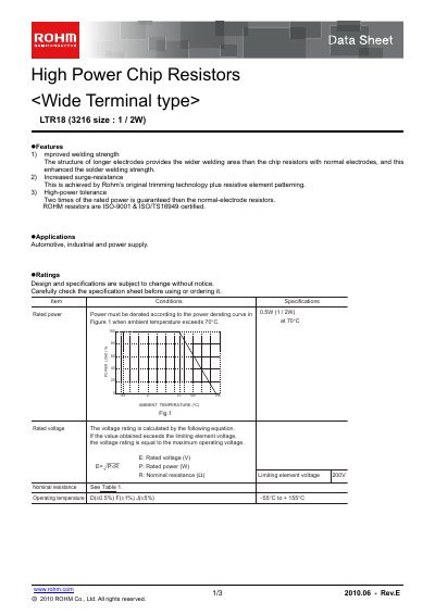 ROHM LTR18EZPF Manual - cover page
