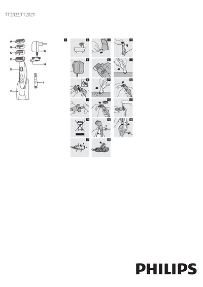 Philips TT2022/TT2021 Bodygroom User Manual - cover page