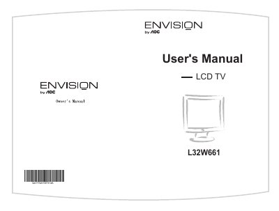 Envision L32W661 LCD TV User's Manual - cover page