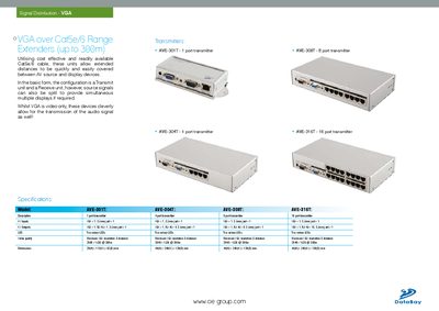 CIE Group VGA over Cat5e/6 Range Extenders Handbook - cover page