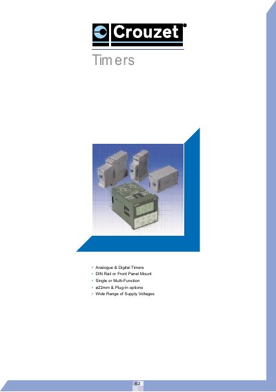 Crouzet Chronos 2 Analogue Timers Product Leaflet - cover page