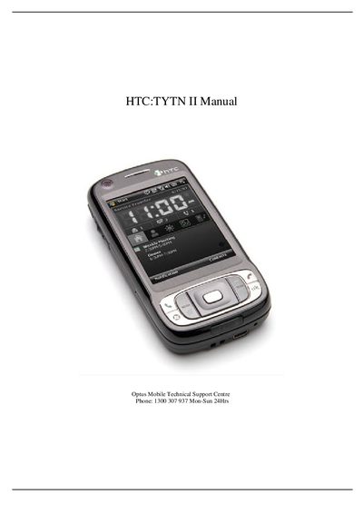 HTC TYTN II User Manual - cover page