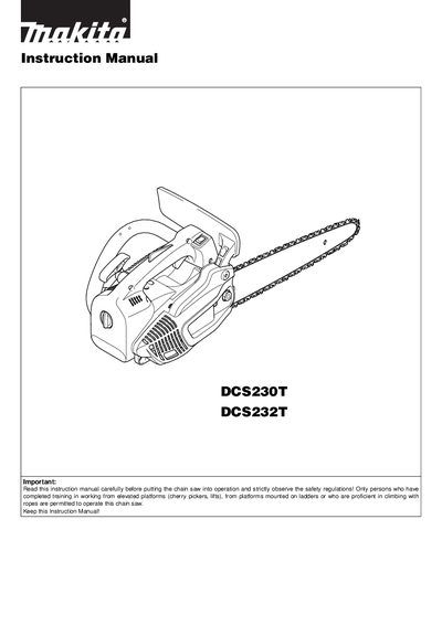 Makita DCS230T/DCS232T Instruction Manual - cover page